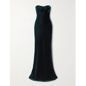 Ralph Lauren Purple Label Niles Strapless Velvet Evening Dress